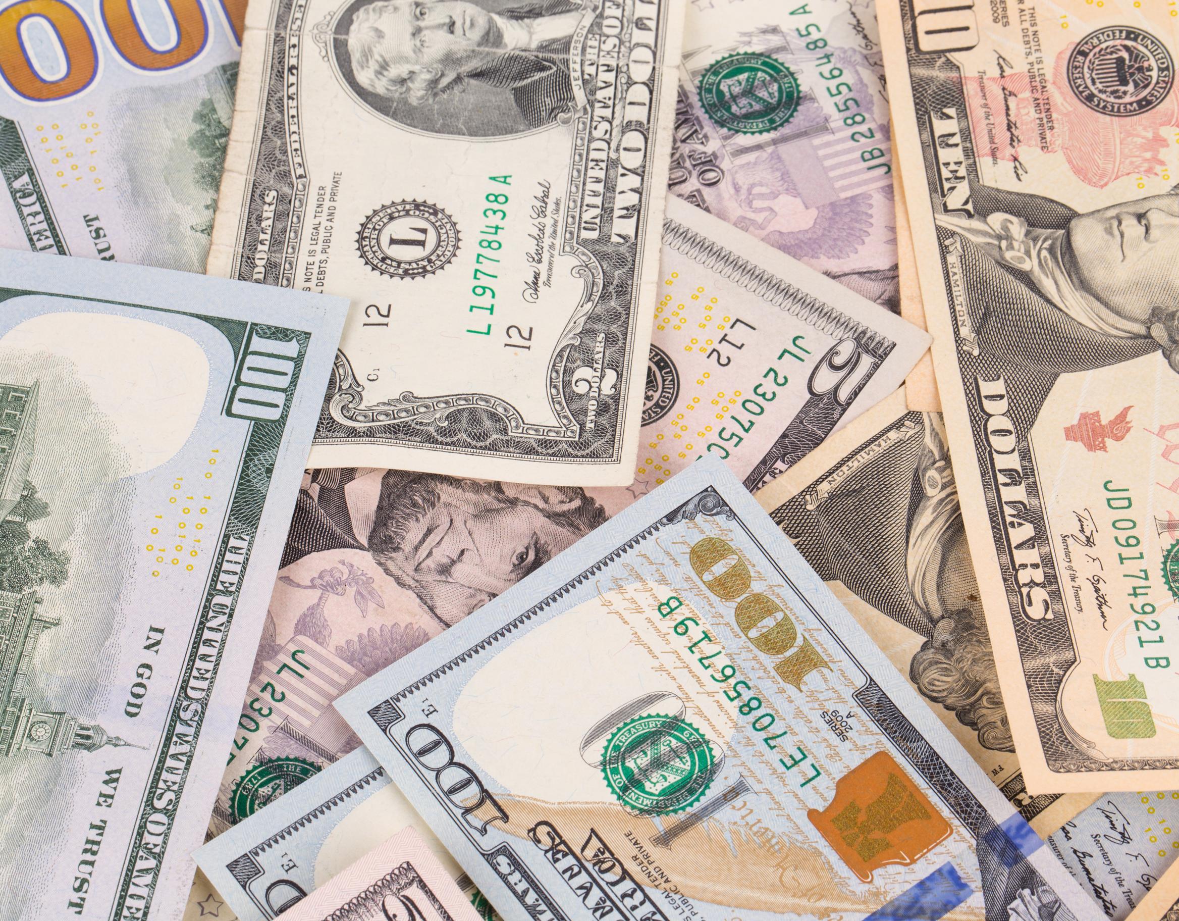 different dollar bills