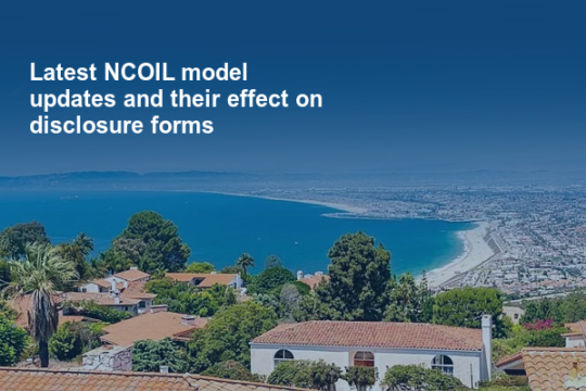 Latest NCOIL model updates and their effect on disclosure forms